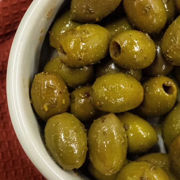Marinated Green Olives