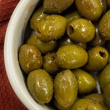 Marinated Green Olives